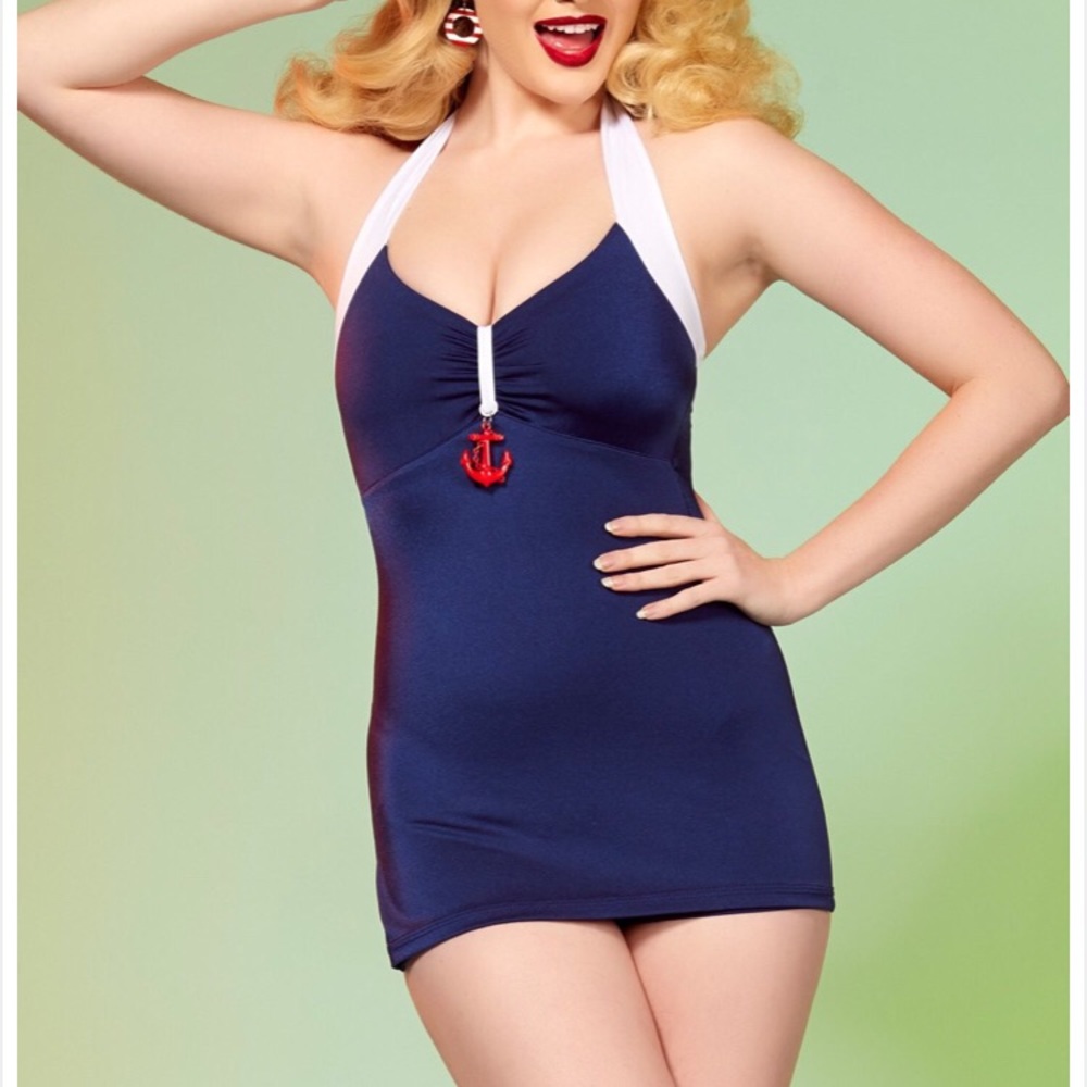 Retro pinup style swimsuit